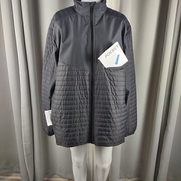 WearGuard Exclusively Aramark Women's Gray Quilted Soft Shell Jacket Size Large - Picture 6 of 16